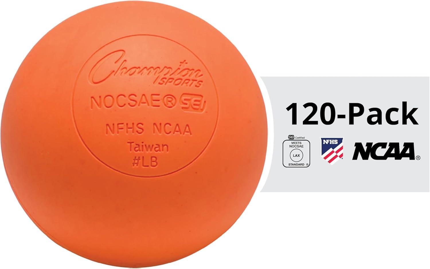 image:imageChampion Sports Lacrosse Balls Official Size amp Weight NCAA amp NFHS Approved SEI Certified Pro College amp Youth Game amp Practice Use MultiColor Packs of 3 6 amp 12Orange