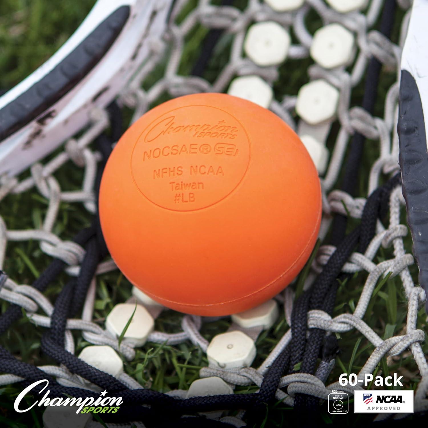 image:imageChampion Sports Lacrosse Balls Official Size amp Weight NCAA amp NFHS Approved SEI Certified Pro College amp Youth Game amp Practice Use MultiColor Packs of 3 6 amp 12Orange