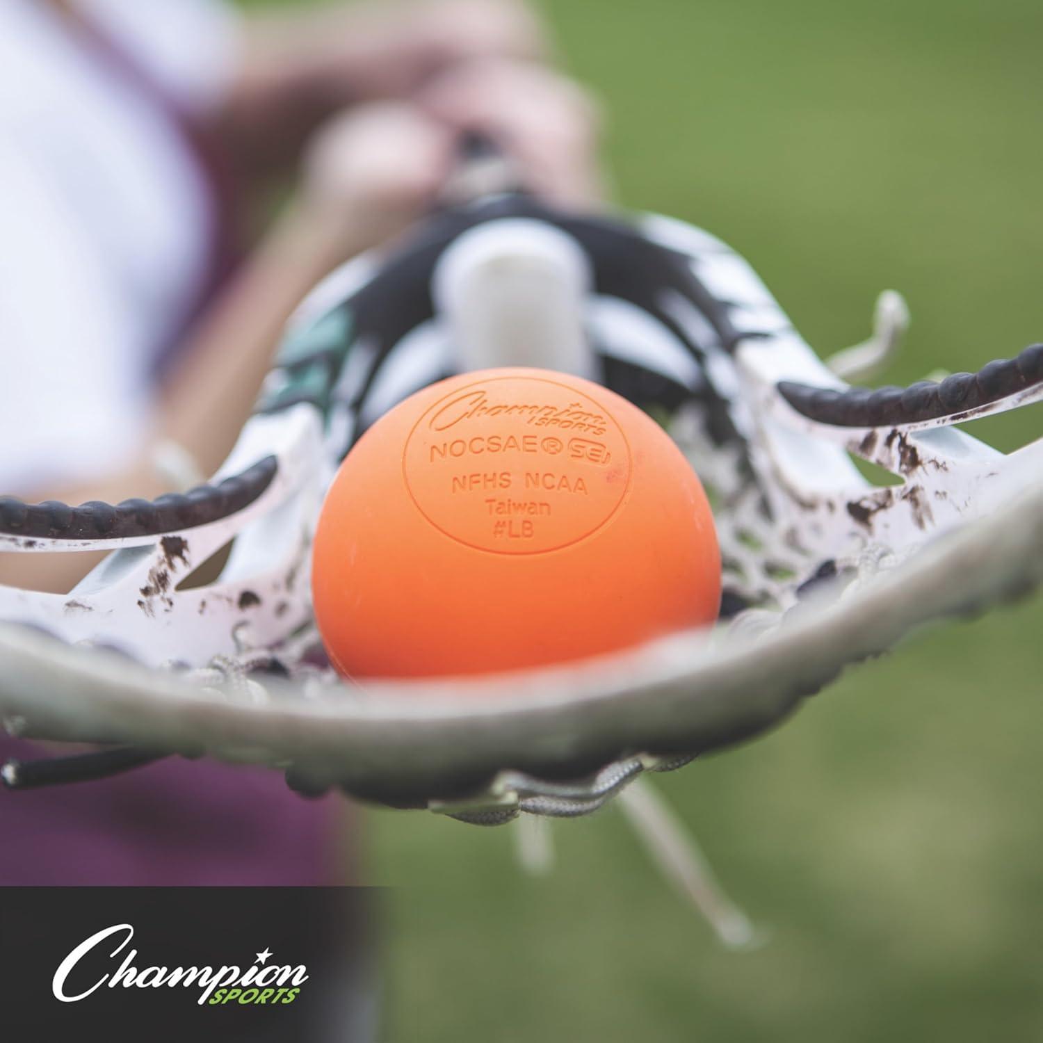 image:imageChampion Sports Lacrosse Balls Official Size amp Weight NCAA amp NFHS Approved SEI Certified Pro College amp Youth Game amp Practice Use MultiColor Packs of 3 6 amp 12Orange