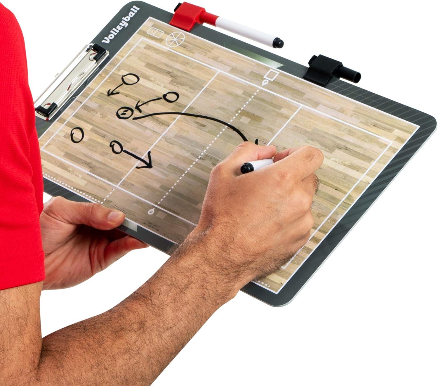 image:imageChampion Sports Large amp XL Dry Erase Board For Coaching Whiteboards for Strategizing Techniques Plays 2Sided Boards with Front Side Full Field Backside Half Field and LineupVolleyball