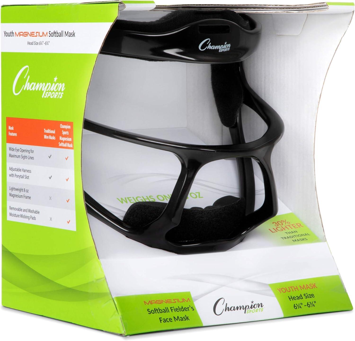 image:imageChampion Sports Magnesium Softball Face Mask Lightweight Masks for Youth Durable Head Guards Premium Sports Accessories for Indoors and OutdoorsBlue