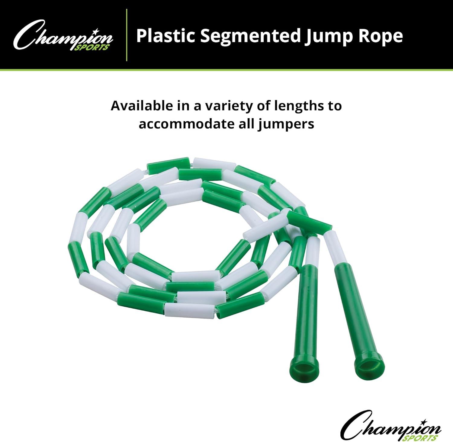 image:imageChampion Sports Plastic Segmented Jump Ropes 7 to 16 ft Lengths Fun Durable Ropes for All Ages Available in Multiple Color Options Great for Cardiovascular Fitness amp RhythmMulti 6 Feet