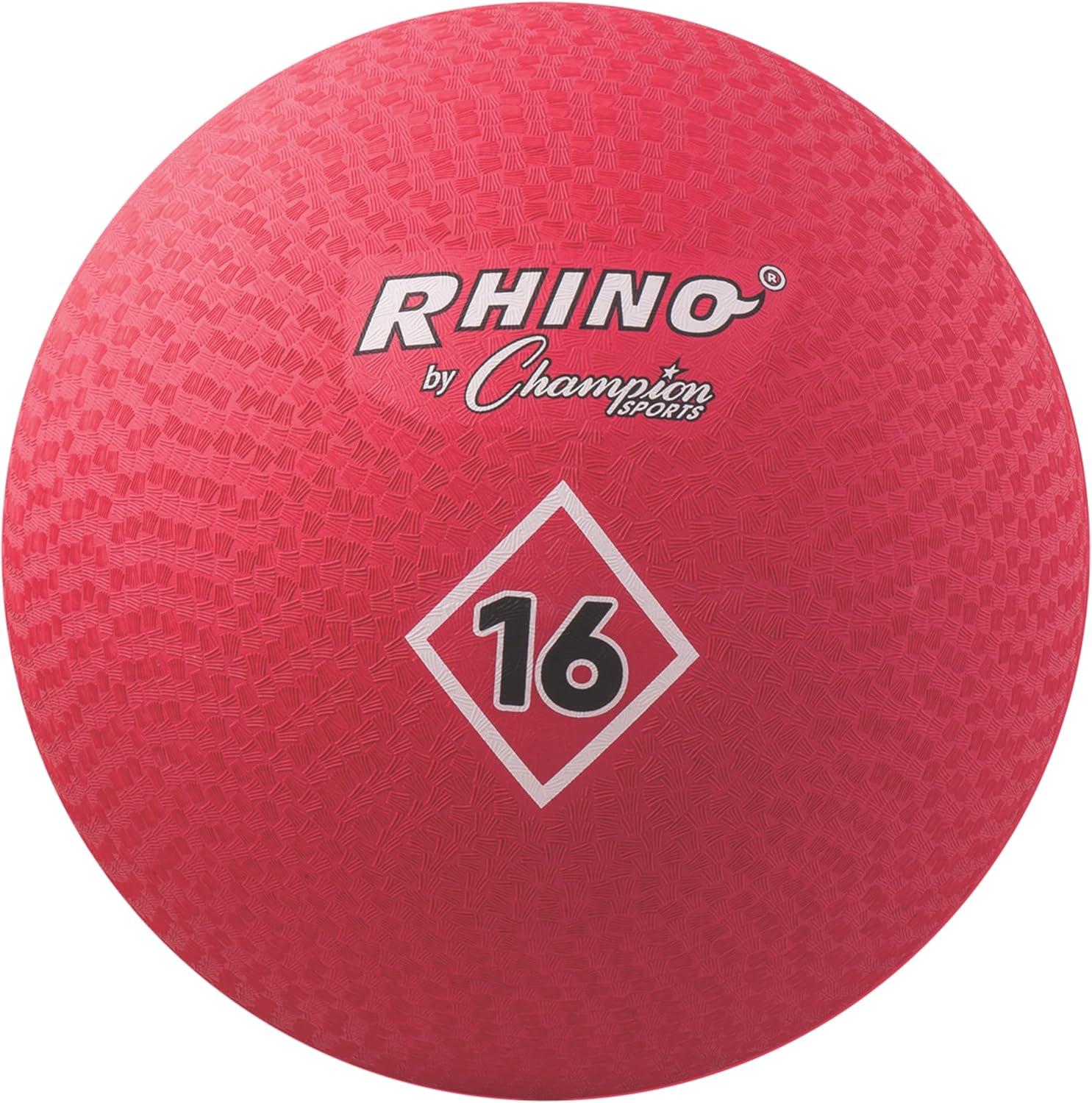 image:imageChampion Sports Playground Ball HighBounce 2Ply Construction Durable Red Ball for Throwing Catching amp Kicking Multiple Sizes 5 6 7 10 13 1616 Diameter