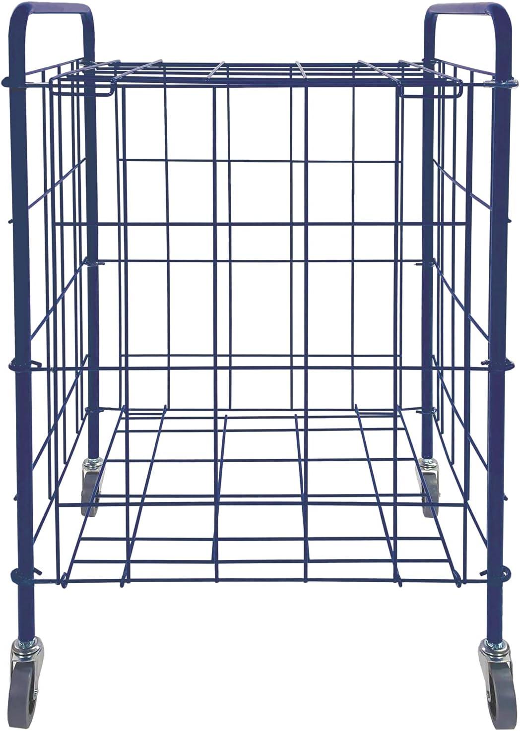 image:imageChampion Sports Portable Ball Cart with Lockable Hinge Cover Sports Equipment Storage Locker with Caster Wheels Ball Organizer Holds 24 Sports Balls Mobile Locking Ball Cage Half Size