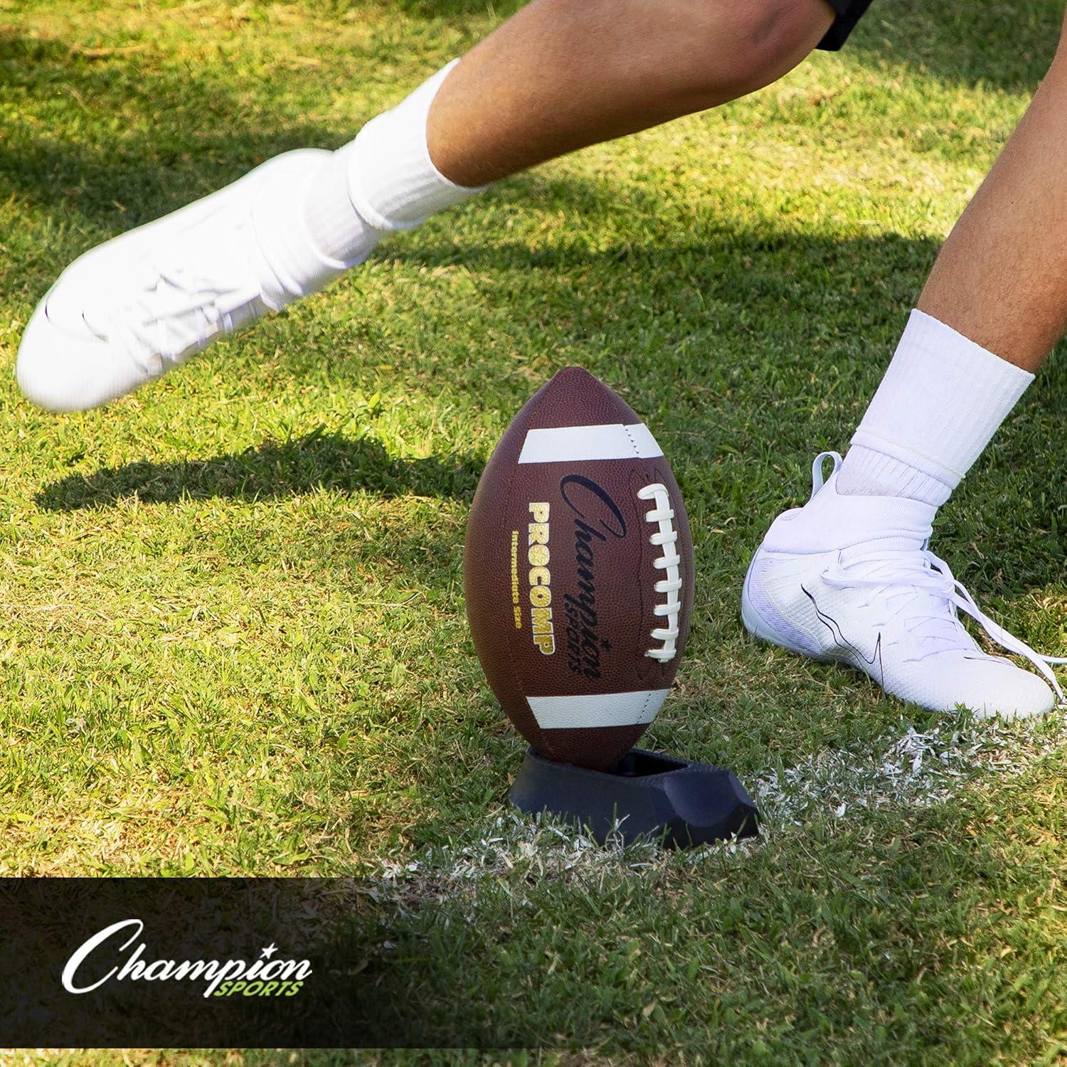 image:imageChampion Sports Premium Football Kicking Tee for Kickoff Practice Ball Holder Tees for Footballs Kicking Block and Accessories for Adults Kids CoachesOnside Kicking Tee 1 Inch