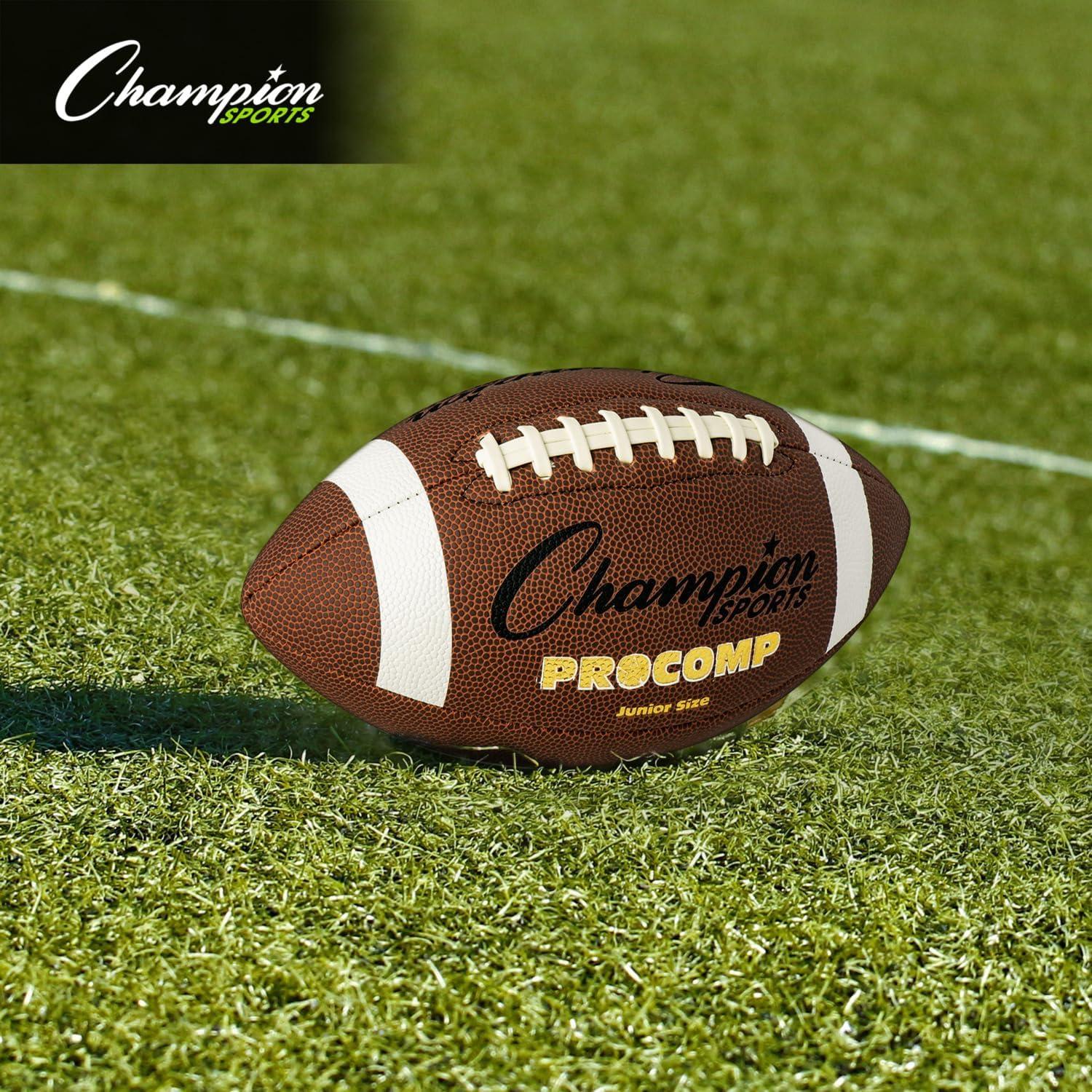 image:imageChampion Sports Pro amp Composite Series Footballs WaterResistant Composite IndoorOutdoor OfficialPee Wee SizesJunior Size