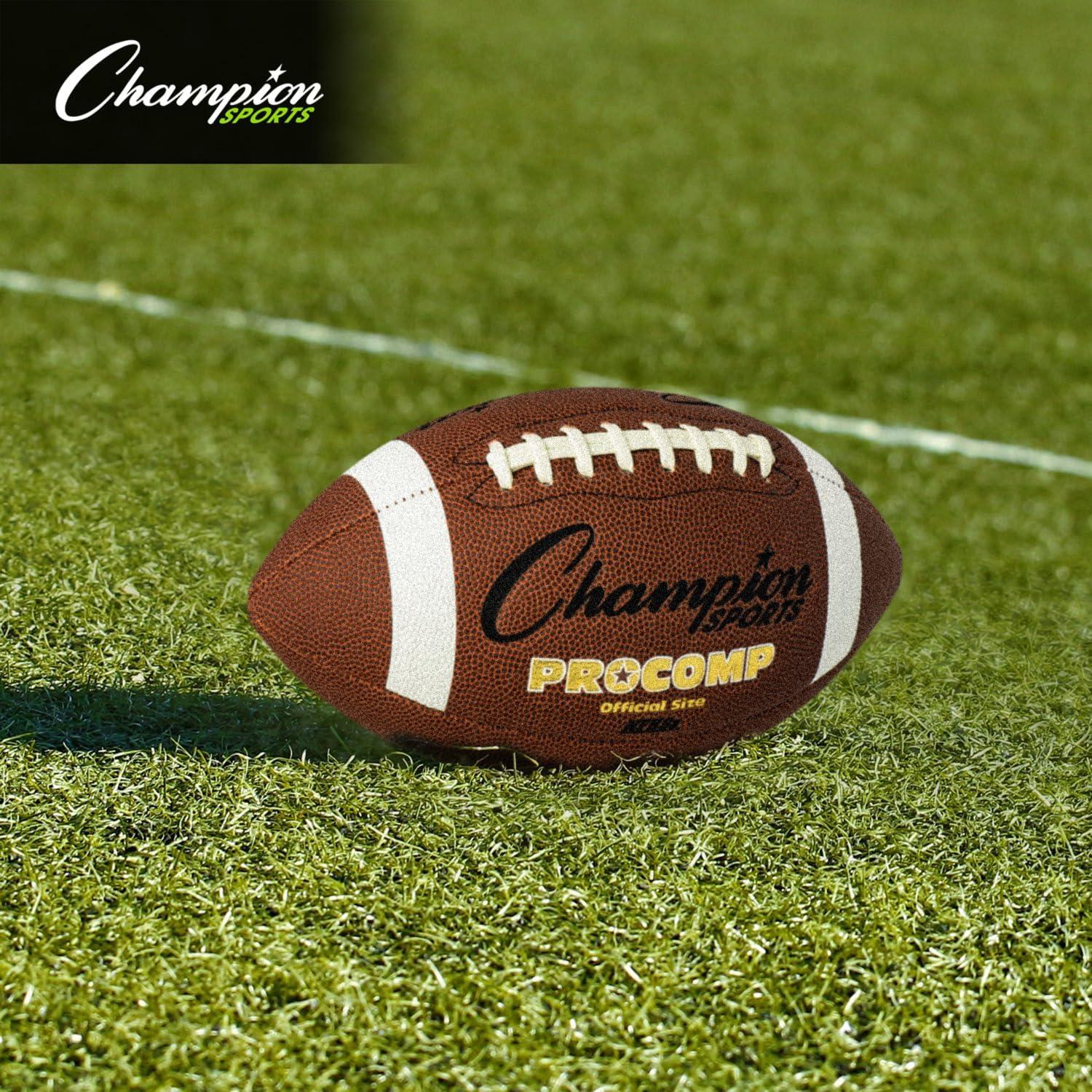 image:imageChampion Sports Pro amp Composite Series Footballs WaterResistant Composite IndoorOutdoor OfficialPee Wee SizesOfficial Size