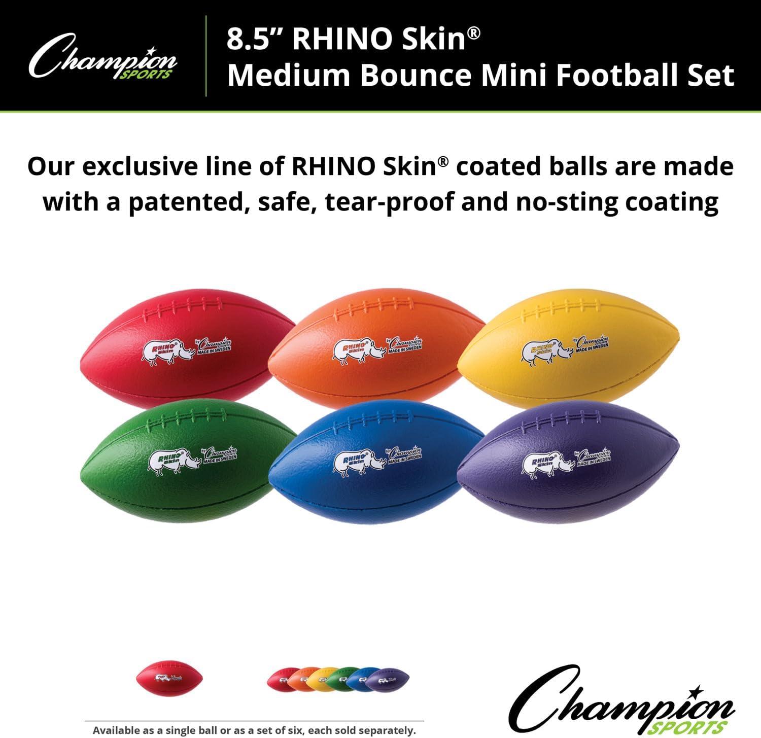 image:imageChampion Sports RSMFSET 85 Inch Rhino Skin Medium Bounce Mini Football Set