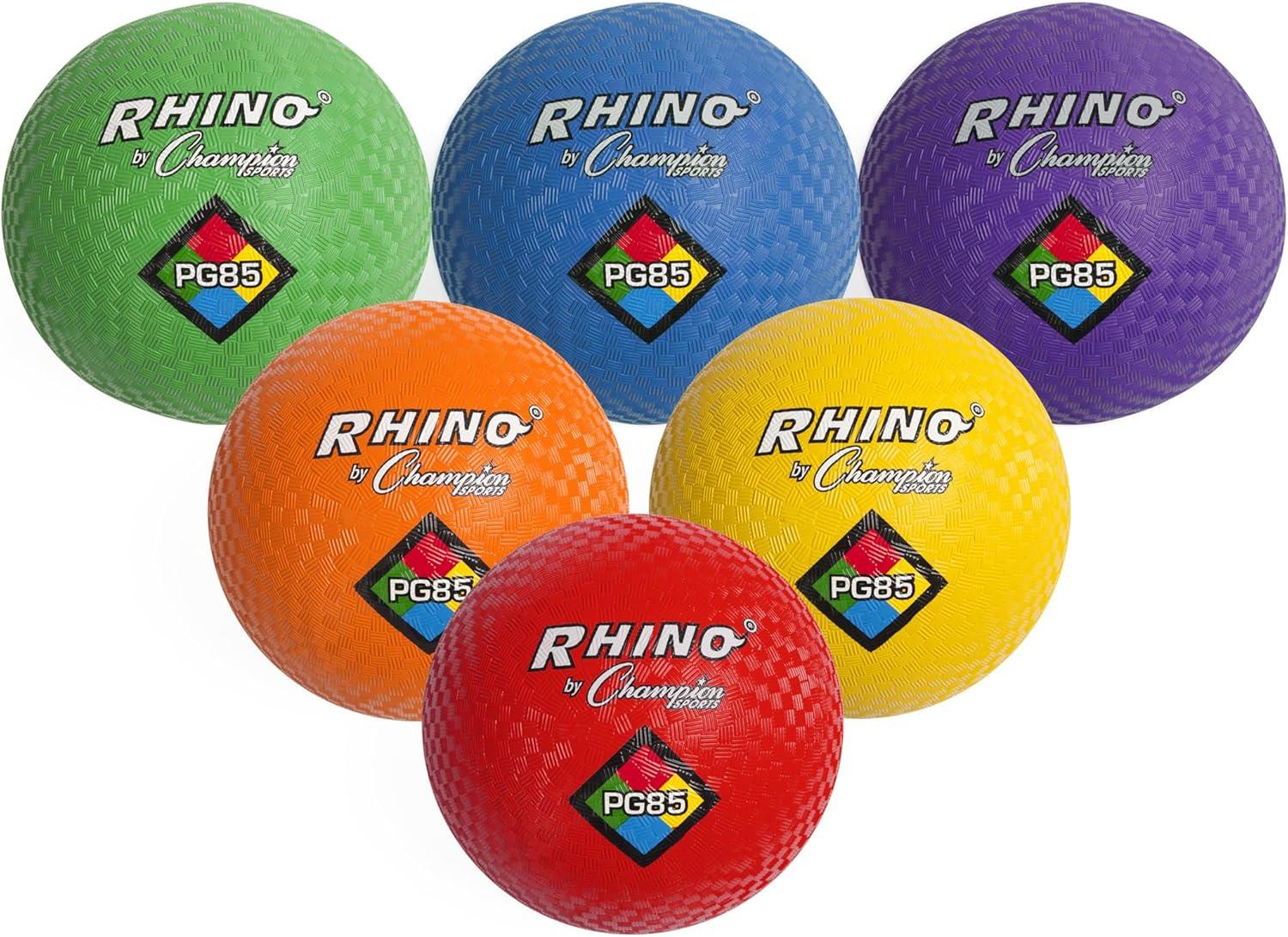 image:imageChampion Sports Rhino Playground Ball Set 85D TwoPly Nylon Wound Set of 6 Colors
