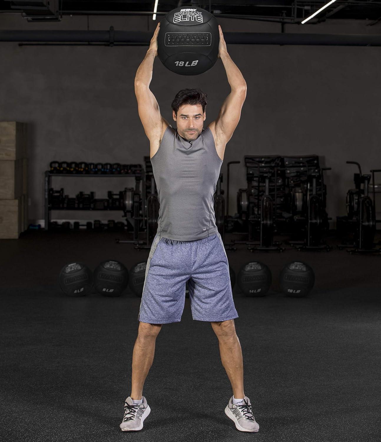 image:imageChampion Sports Rhino Promax Elite Slam Ball Soft Shell NonSlip Grip Multiple Weights Available 14 Diameter for Weightlifting Plyometrics Cross Training amp Home Gym FitnessPromax Elite