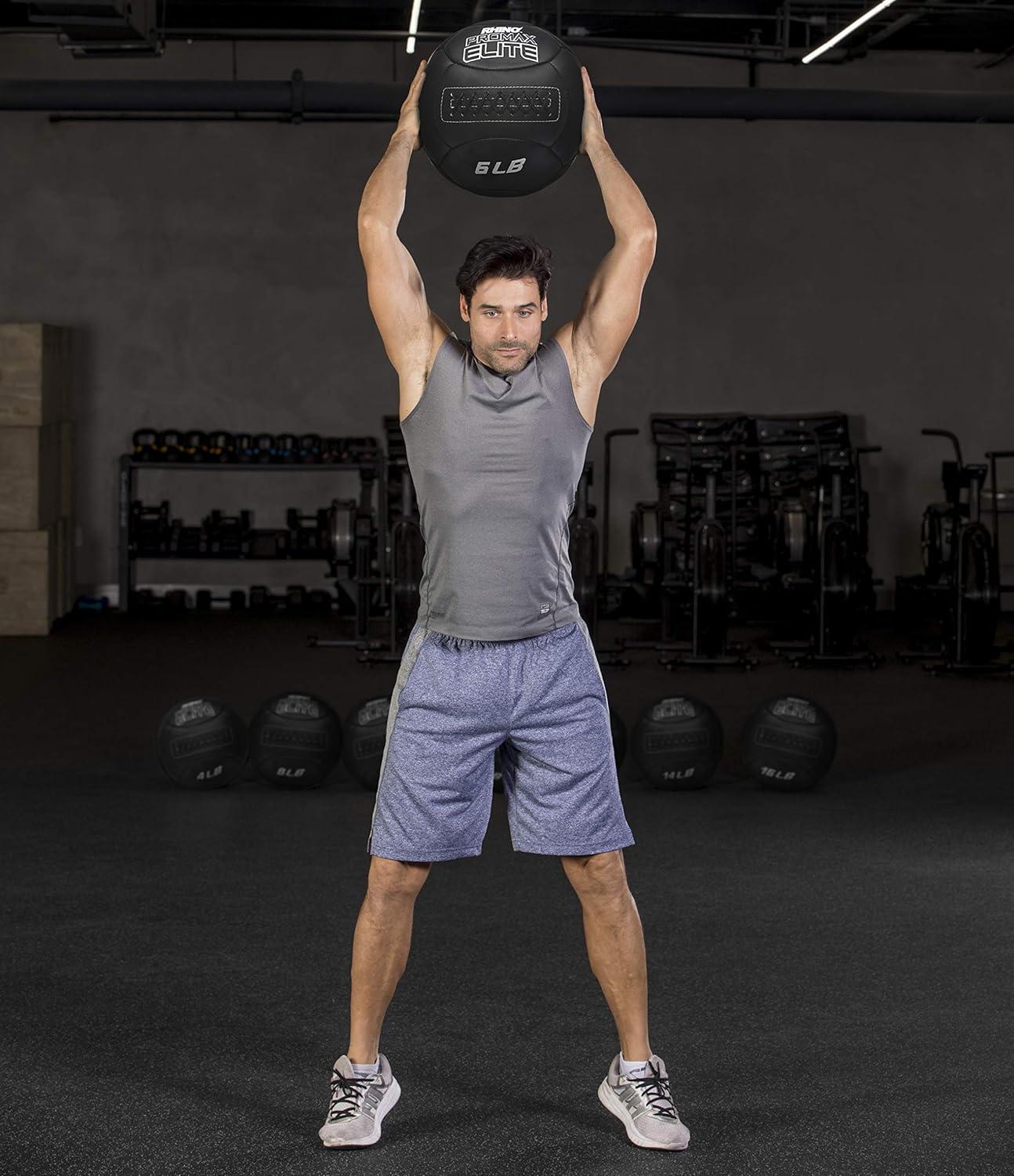 image:imageChampion Sports Rhino Promax Elite Slam Ball Soft Shell NonSlip Grip Multiple Weights Available 14 Diameter for Weightlifting Plyometrics Cross Training amp Home Gym FitnessPromax Elite