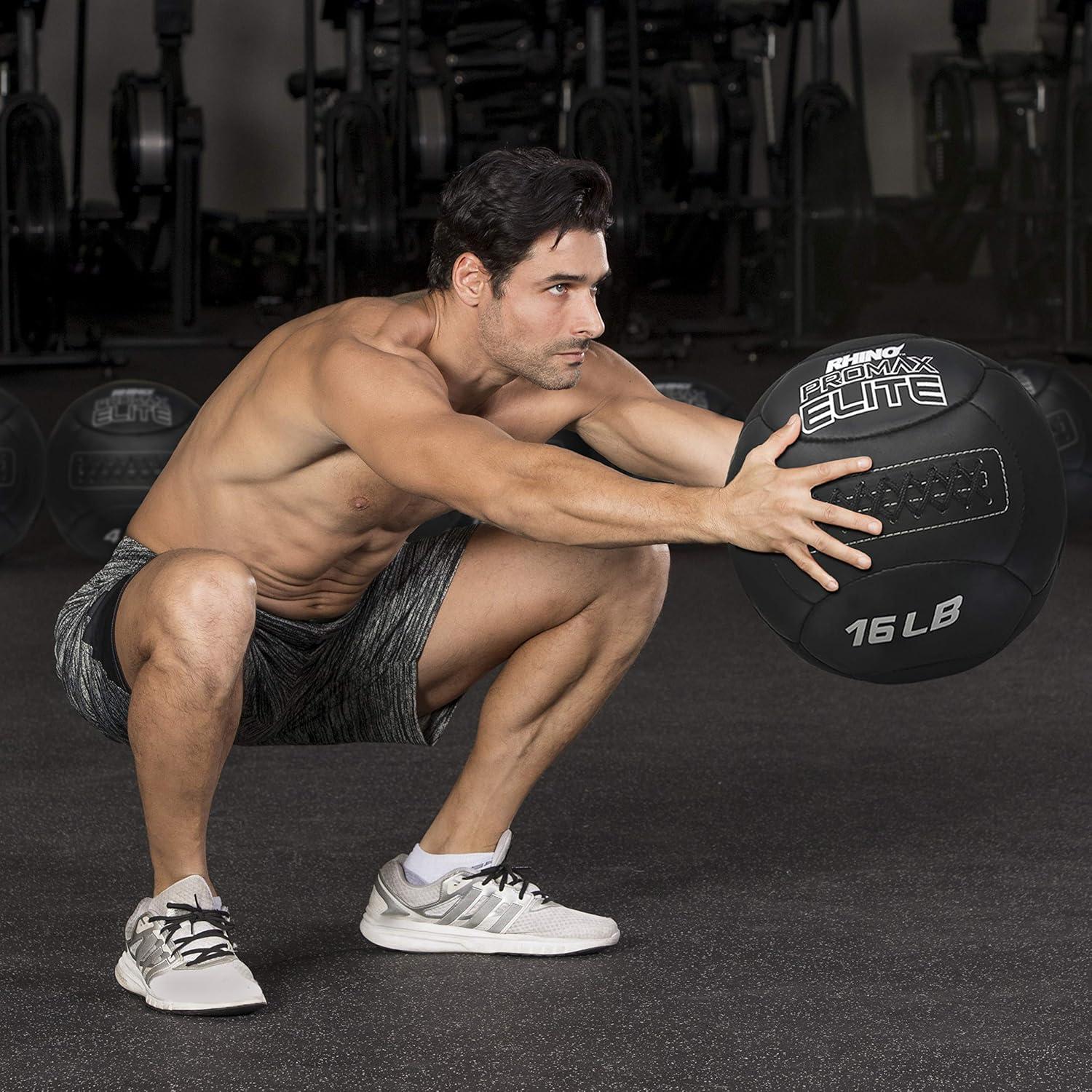 image:imageChampion Sports Rhino Promax Elite Slam Ball Soft Shell NonSlip Grip Multiple Weights Available 14 Diameter for Weightlifting Plyometrics Cross Training amp Home Gym FitnessPromax Elite