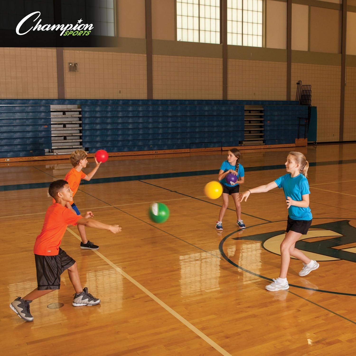 image:imageChampion Sports Rhino Skin Low Bounce Dodgeball Sets amp Singles for Playground PE Backyard amp League Games Team Sports Equipment for Youth amp AdultsAssorted