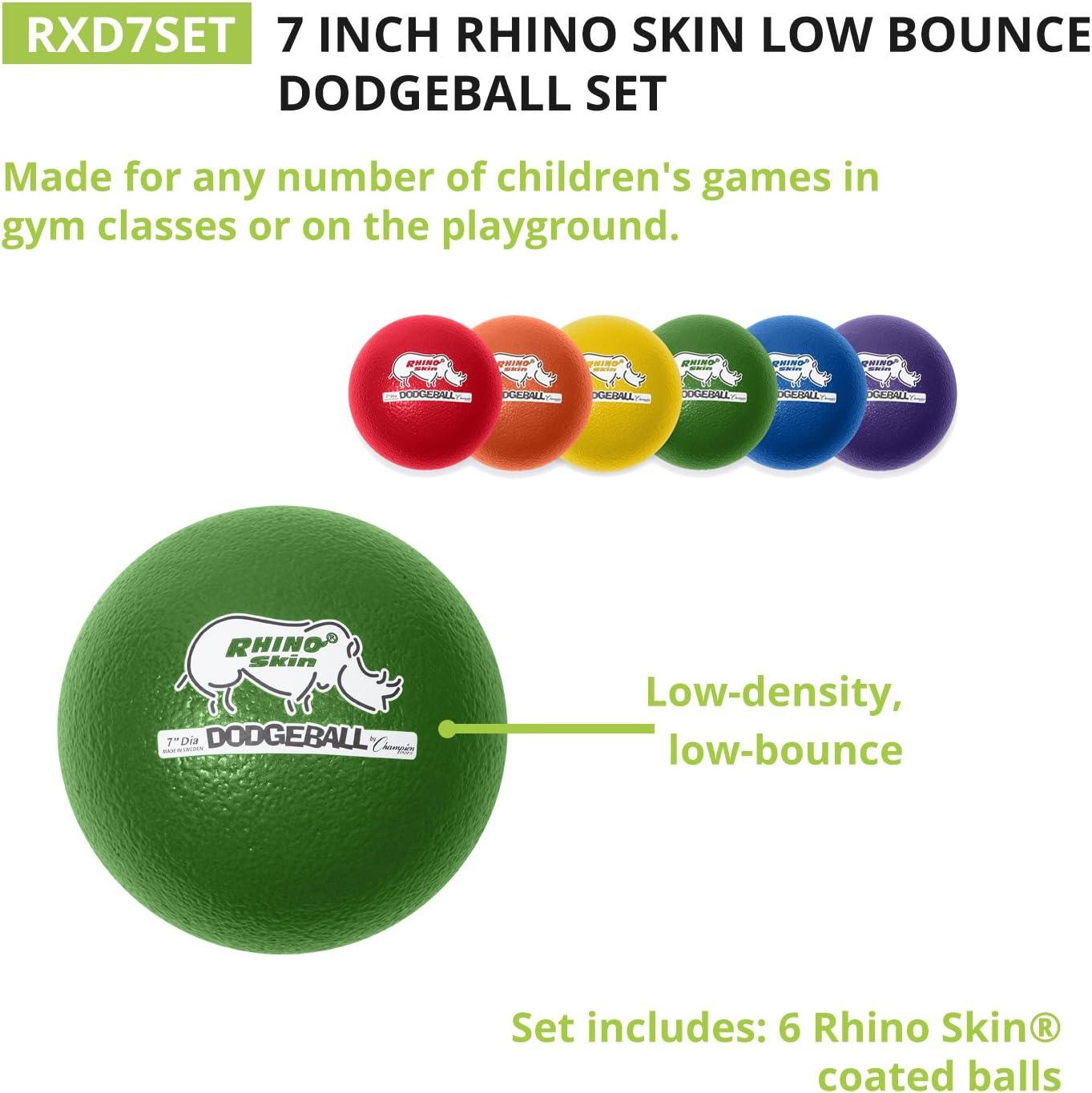 image:imageChampion Sports Rhino Skin Low Bounce Dodgeball Sets amp Singles for Playground PE Backyard amp League Games Team Sports Equipment for Youth amp AdultsAssorted