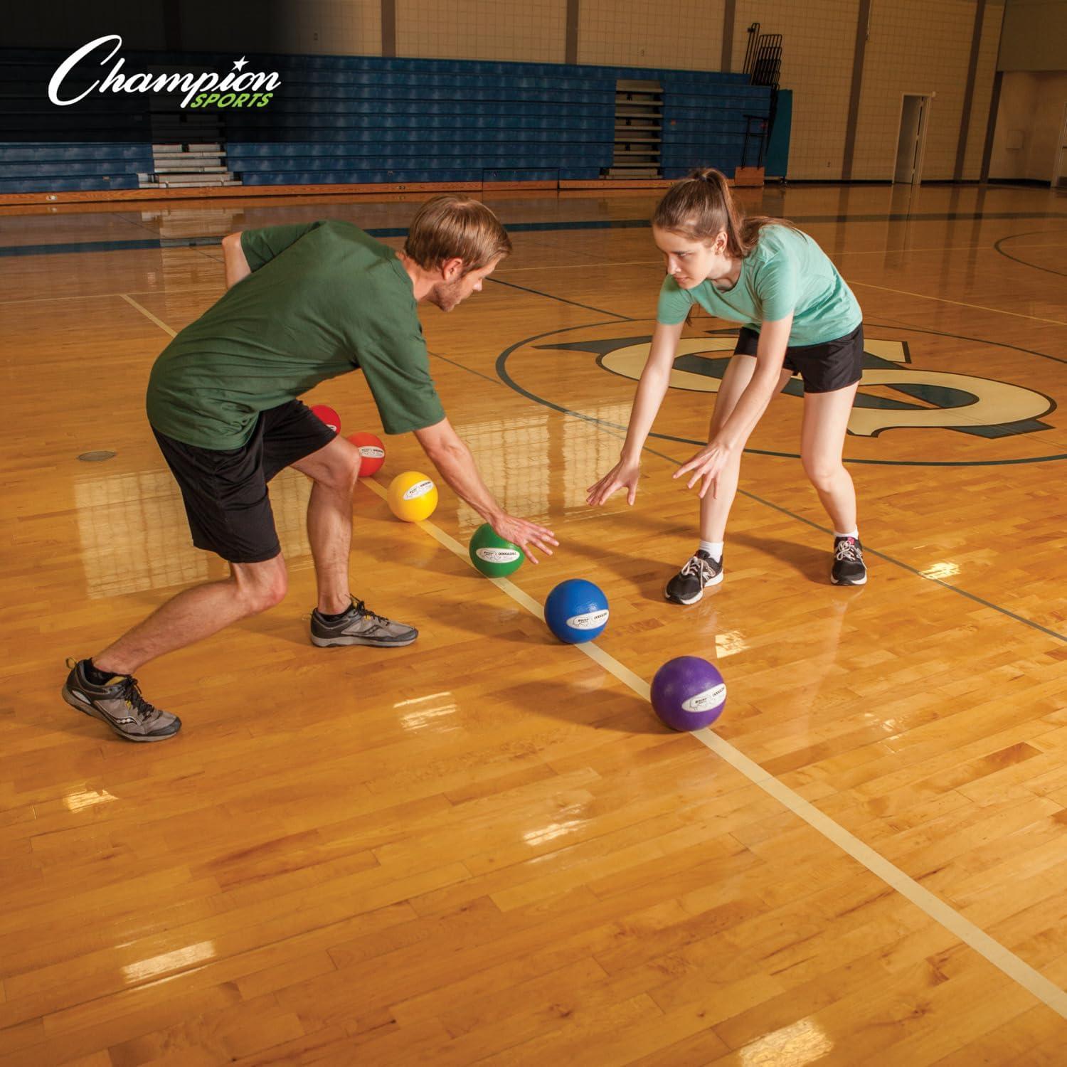 image:imageChampion Sports Rhino Skin Low Bounce Dodgeball Sets amp Singles for Playground PE Backyard amp League Games Team Sports Equipment for Youth amp AdultsAssorted