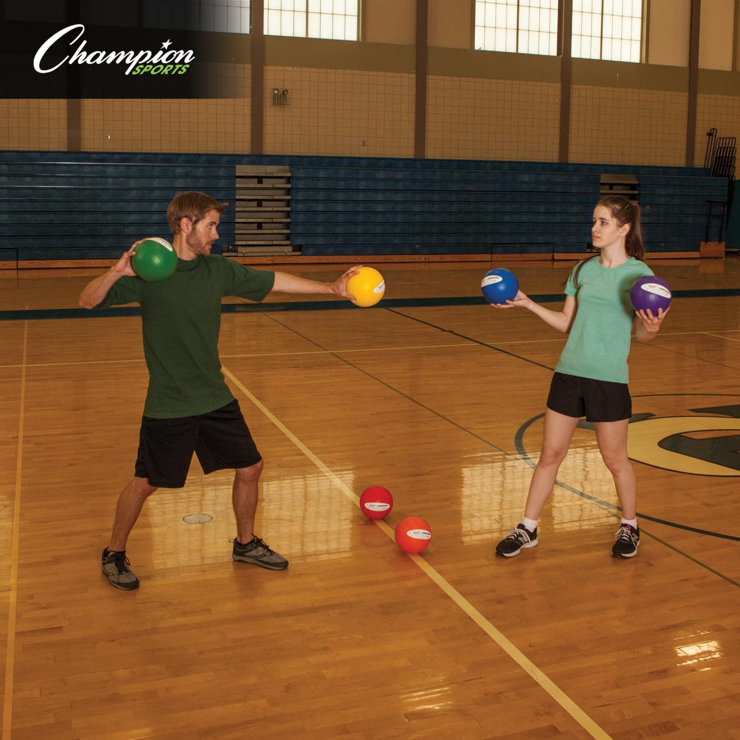 image:imageChampion Sports Rhino Skin Low Bounce Dodgeball Sets amp Singles for Playground PE Backyard amp League Games Team Sports Equipment for Youth amp AdultsAssorted