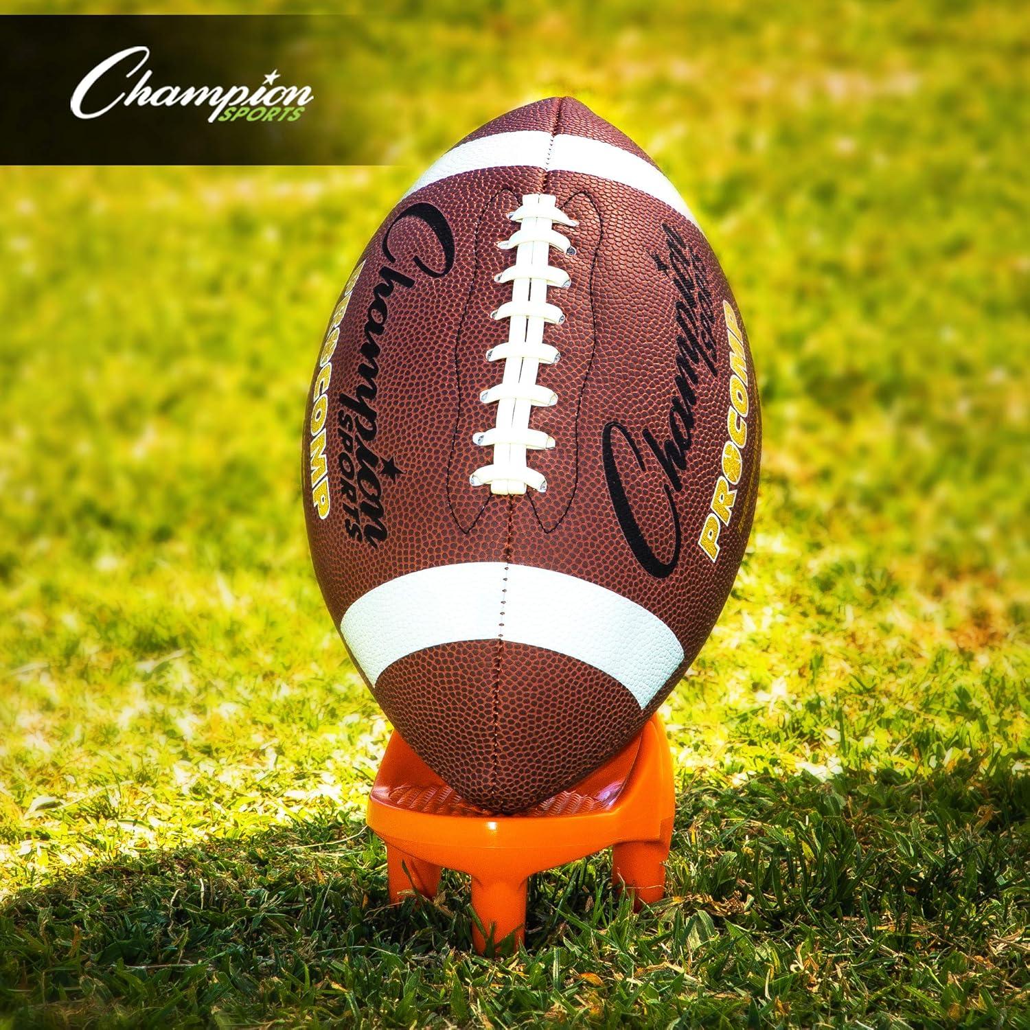 image:imageChampion Sports Sidewinder Football Kicking Tee 2 Double Rubber Construction High Visibility Orange Extra Elevation