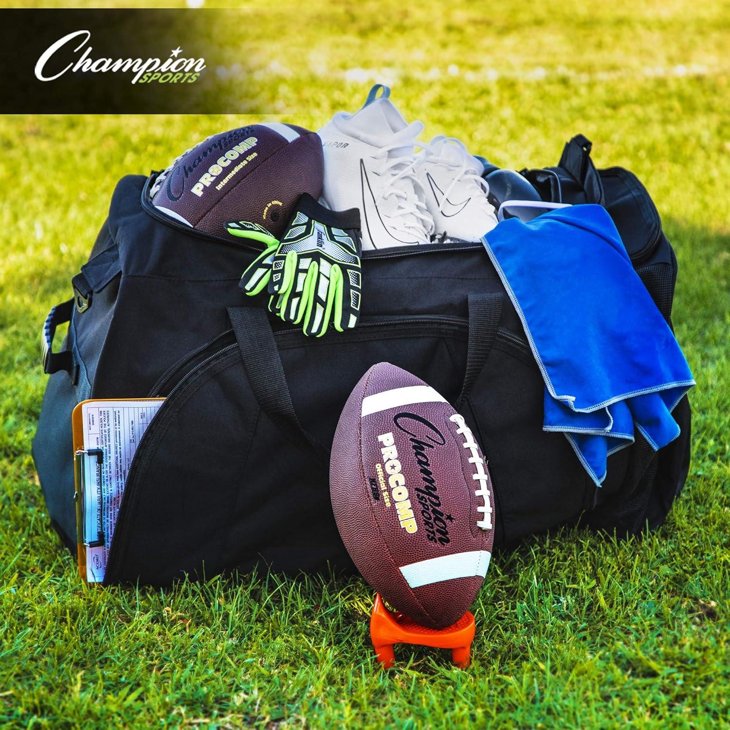 image:imageChampion Sports Sidewinder Football Kicking Tee 2 Double Rubber Construction High Visibility Orange Extra Elevation