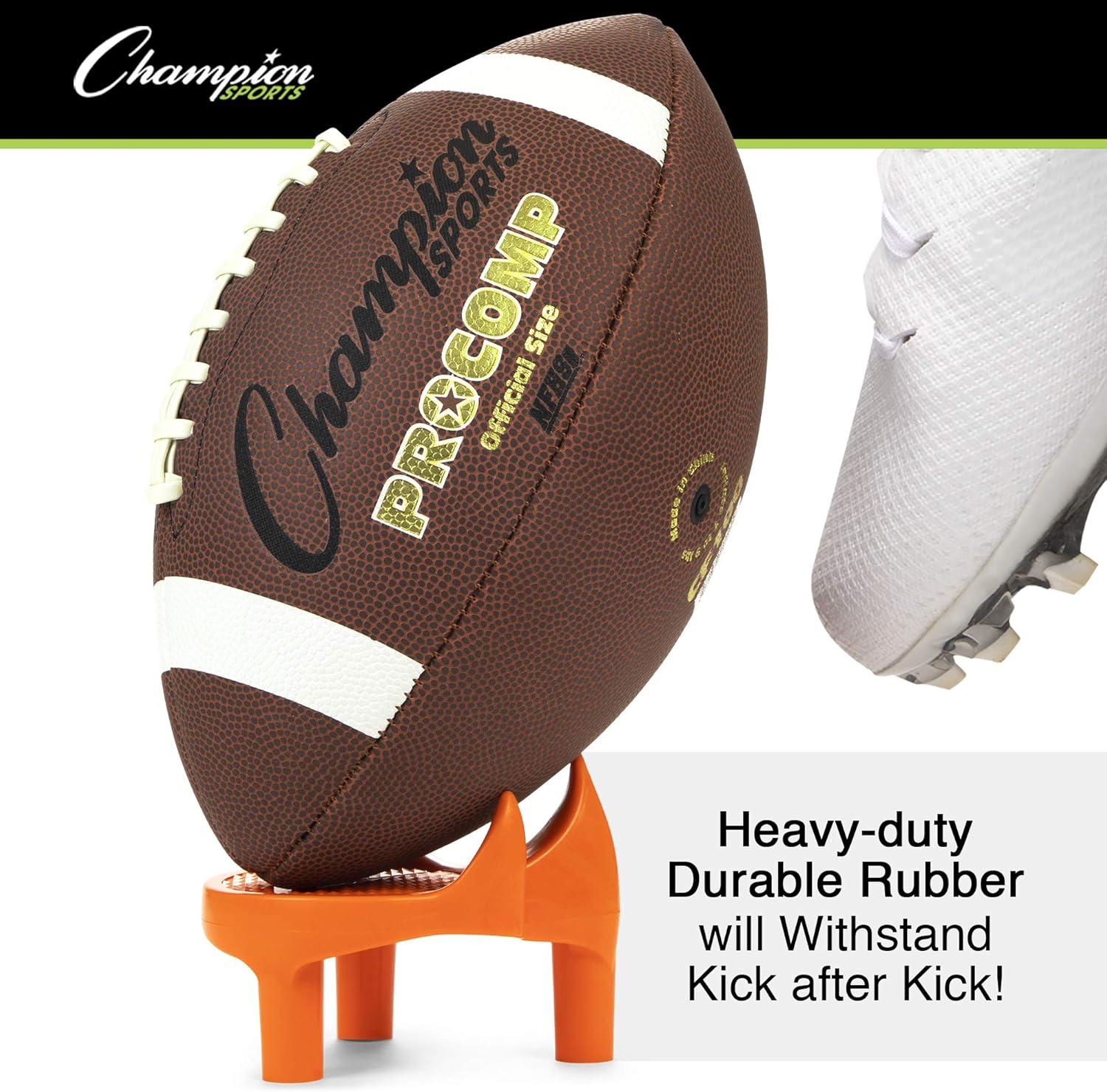 image:imageChampion Sports Sidewinder Football Kicking Tee 2 Double Rubber Construction High Visibility Orange Extra Elevation