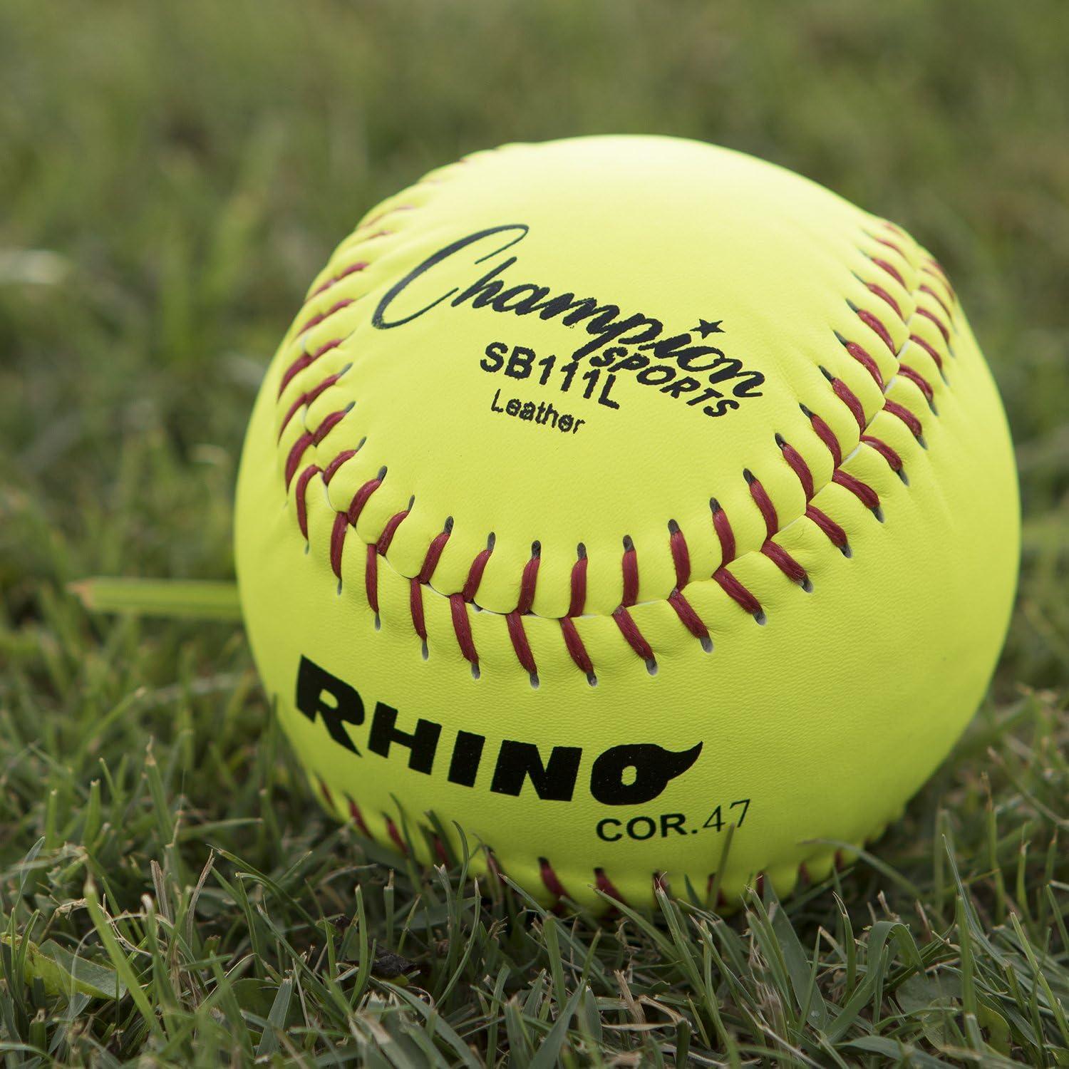 image:imageChampion Sports Softballs  Leather amp Synthetic Softballs for Practice or Game Play Multiple Sizes Cores amp Styles NFHS Approved amp Training Sets AvailableLeather Cork Core Pack of 12