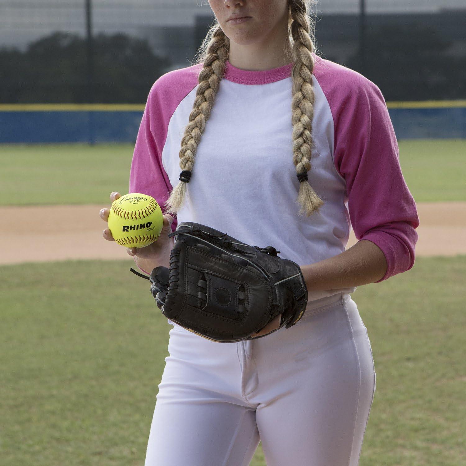image:imageChampion Sports Softballs  Leather amp Synthetic Softballs for Practice or Game Play Multiple Sizes Cores amp Styles NFHS Approved amp Training Sets AvailableLeather Cork Core Pack of 12