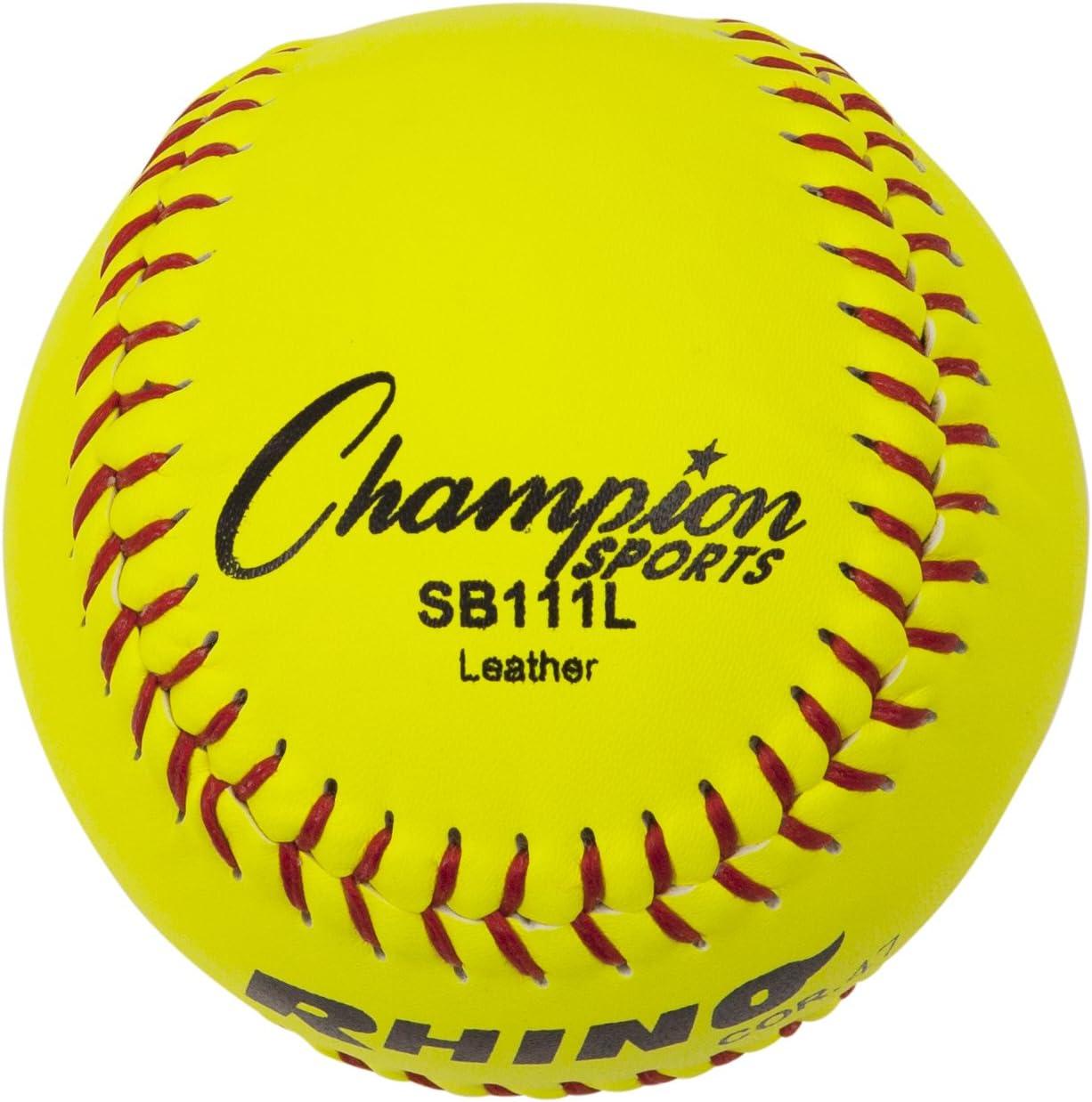 image:imageChampion Sports Softballs  Leather amp Synthetic Softballs for Practice or Game Play Multiple Sizes Cores amp Styles NFHS Approved amp Training Sets AvailableLeather Cork Core Pack of 12