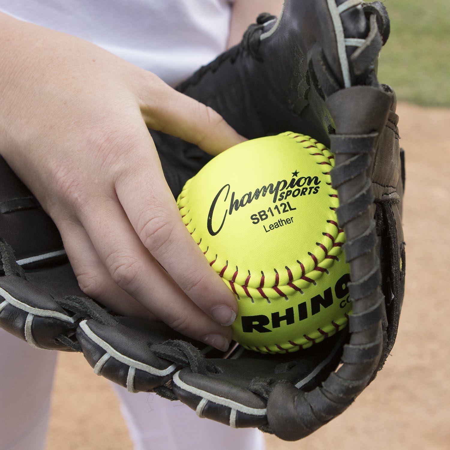 image:imageChampion Sports Softballs  Leather amp Synthetic Softballs for Practice or Game Play Multiple Sizes Cores amp Styles NFHS Approved amp Training Sets AvailableLeather Cork Core Pack of 12