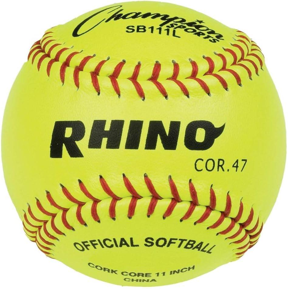 image:imageChampion Sports Softballs  Leather amp Synthetic Softballs for Practice or Game Play Multiple Sizes Cores amp Styles NFHS Approved amp Training Sets AvailableLeather Cork Core Pack of 12