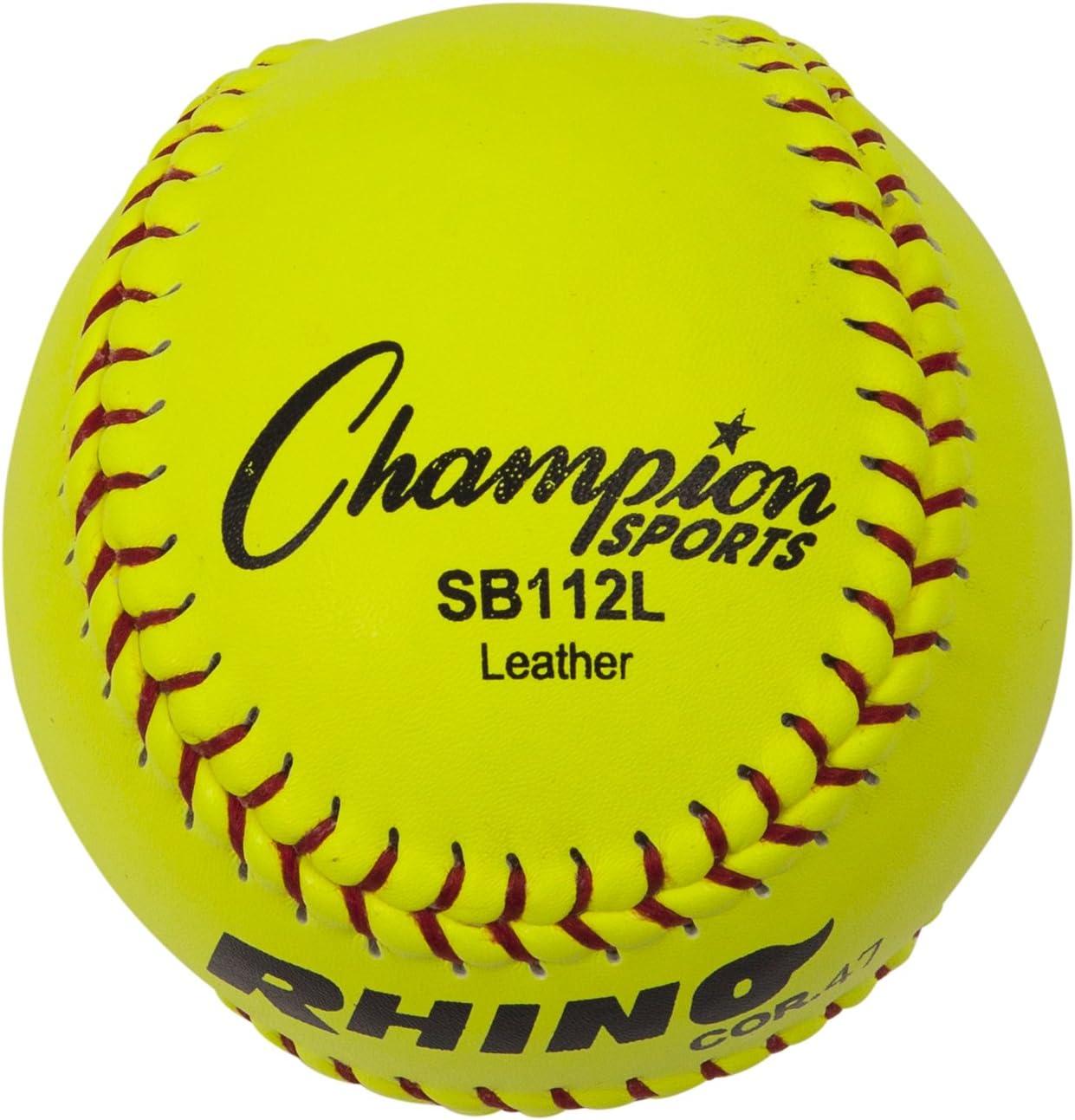 image:imageChampion Sports Softballs  Leather amp Synthetic Softballs for Practice or Game Play Multiple Sizes Cores amp Styles NFHS Approved amp Training Sets AvailableLeather Cork Core Pack of 12