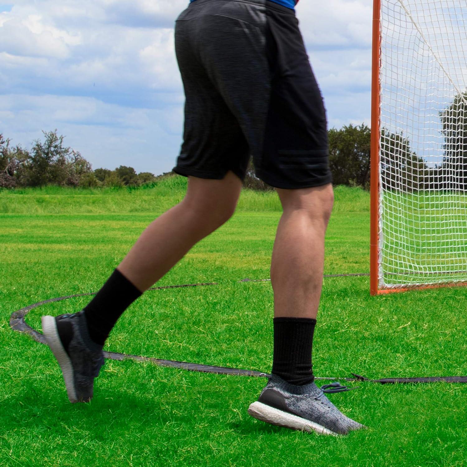 image:imageChampion Sports Womens Lacrosse Crease Rhino Flex Portable Lacrosse Goal Crease 17 Diameter All Weather Crease with Weights Stakes and Carry BagMens 18 Foot Diameter Black