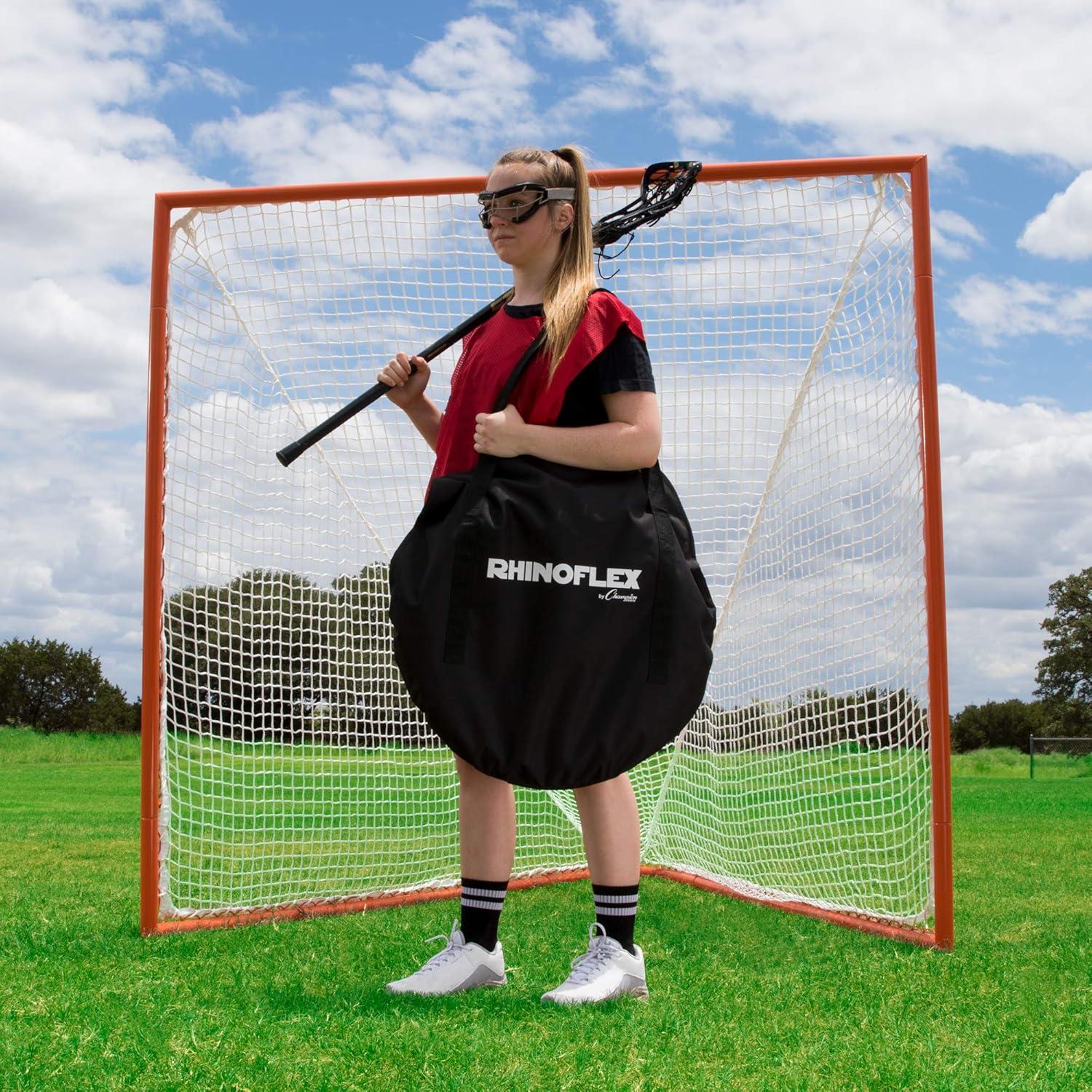 image:imageChampion Sports Womens Lacrosse Crease Rhino Flex Portable Lacrosse Goal Crease 17 Diameter All Weather Crease with Weights Stakes and Carry BagWomens 17 Foot Diameter Black