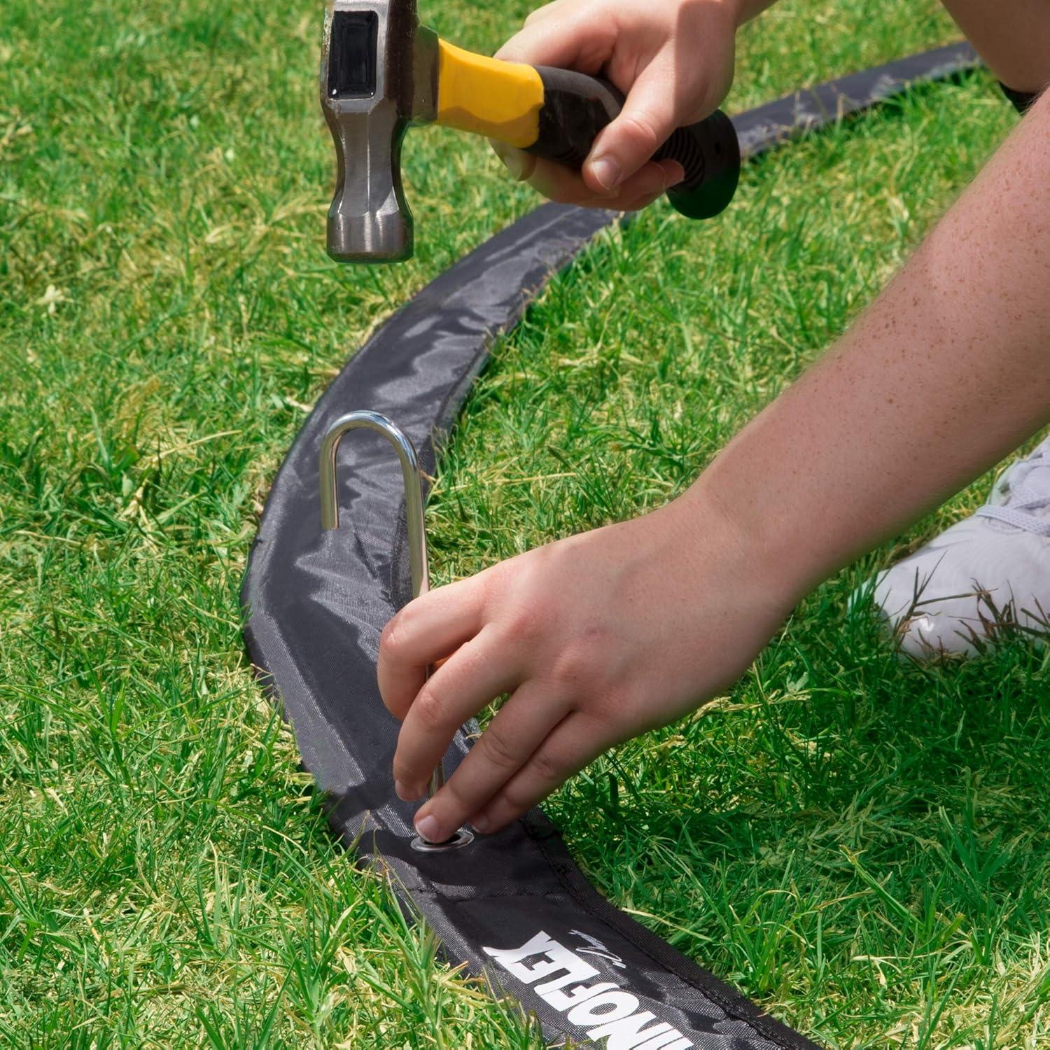 image:imageChampion Sports Womens Lacrosse Crease Rhino Flex Portable Lacrosse Goal Crease 17 Diameter All Weather Crease with Weights Stakes and Carry BagWomens 17 Foot Diameter Black