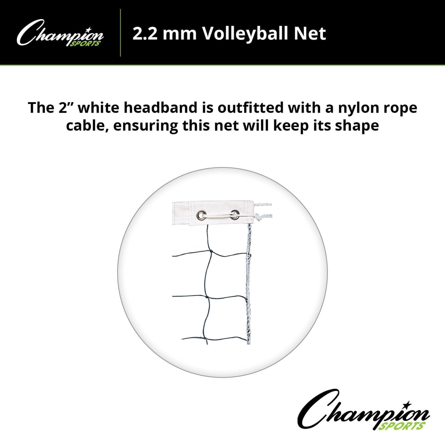 image:imageChampion SportsVolleyball NetsBlackWhite
