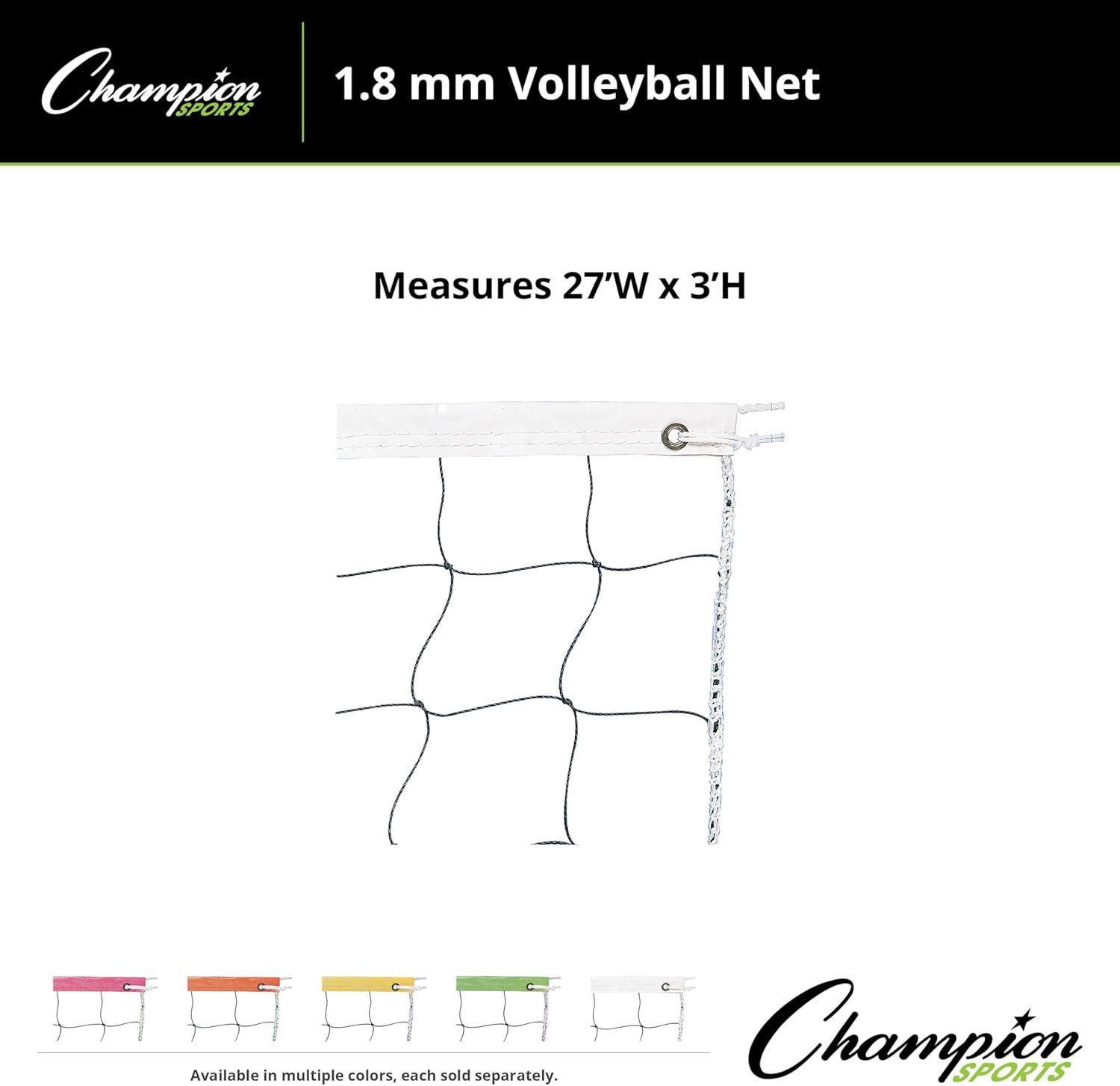 image:imageChampion SportsVolleyball NetsNeon White