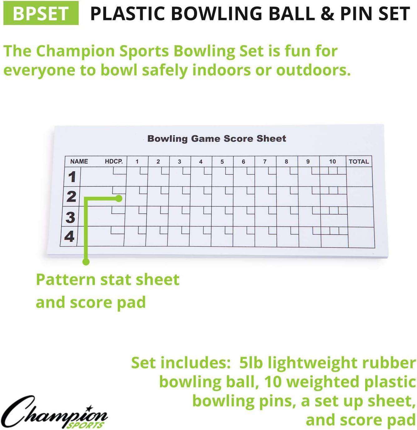 image:imageChampion SportsWeighted Foam Bowling Pin SetWhite
