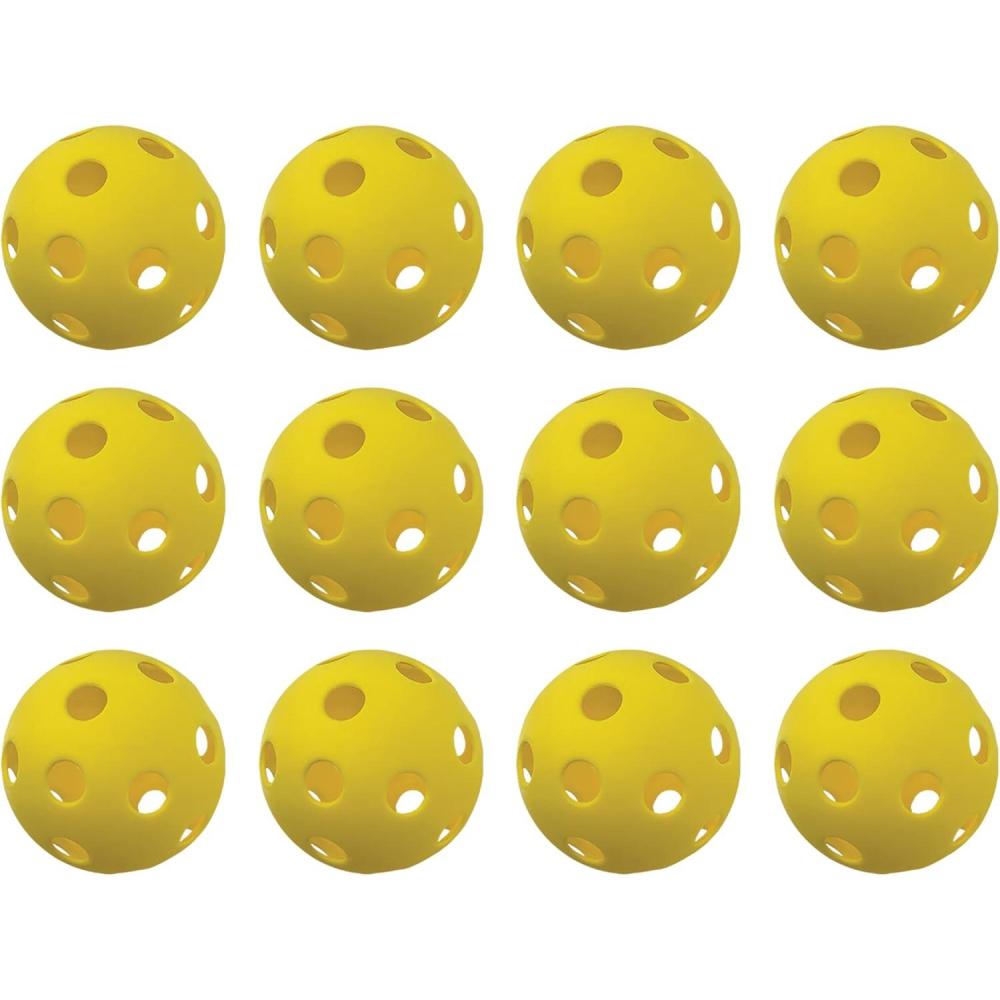 image:imageChampion Sports 12 Hollow Plastic Softball Set Practice Softballs Regulation Size Balls Fun for All Ages LightweightDurable Multiple Pack Sizes and ColorsPack of 12 Hollow Plastic Softballs Yellow