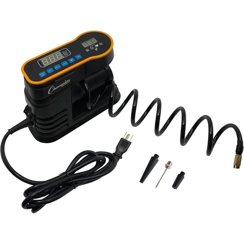 image:imageChampion Sports Digital Air Pump Electronic Inflator for Sports Balls Portable Smart Ball Pump for Basketball Soccer Ball Football Volleyball Comes with Pressure Gauge and 3 Needle Tips