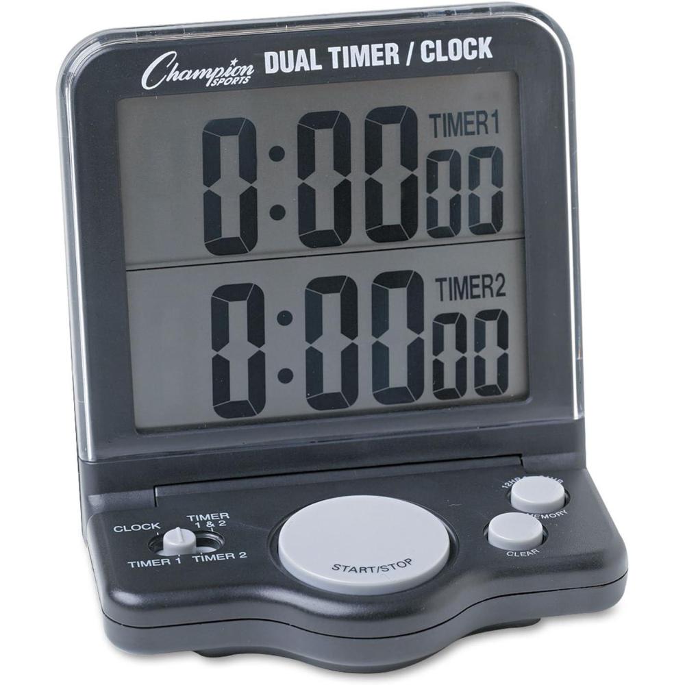 image:imageChampion Sports Dual Timer Black 412 in W X 5 in H