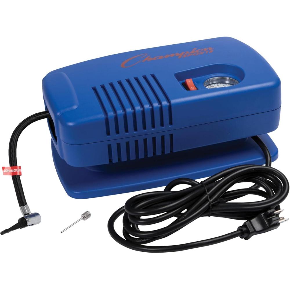 image:imageChampion Sports Electric Ball Inflator with Needle  Quiet Air Compressor for Basketball Soccer Volleyball amp Sports Balls High PSI Rating Fast Inflation 110120V AC Power for Gym amp School Use14 HP  125 PSI Deluxe