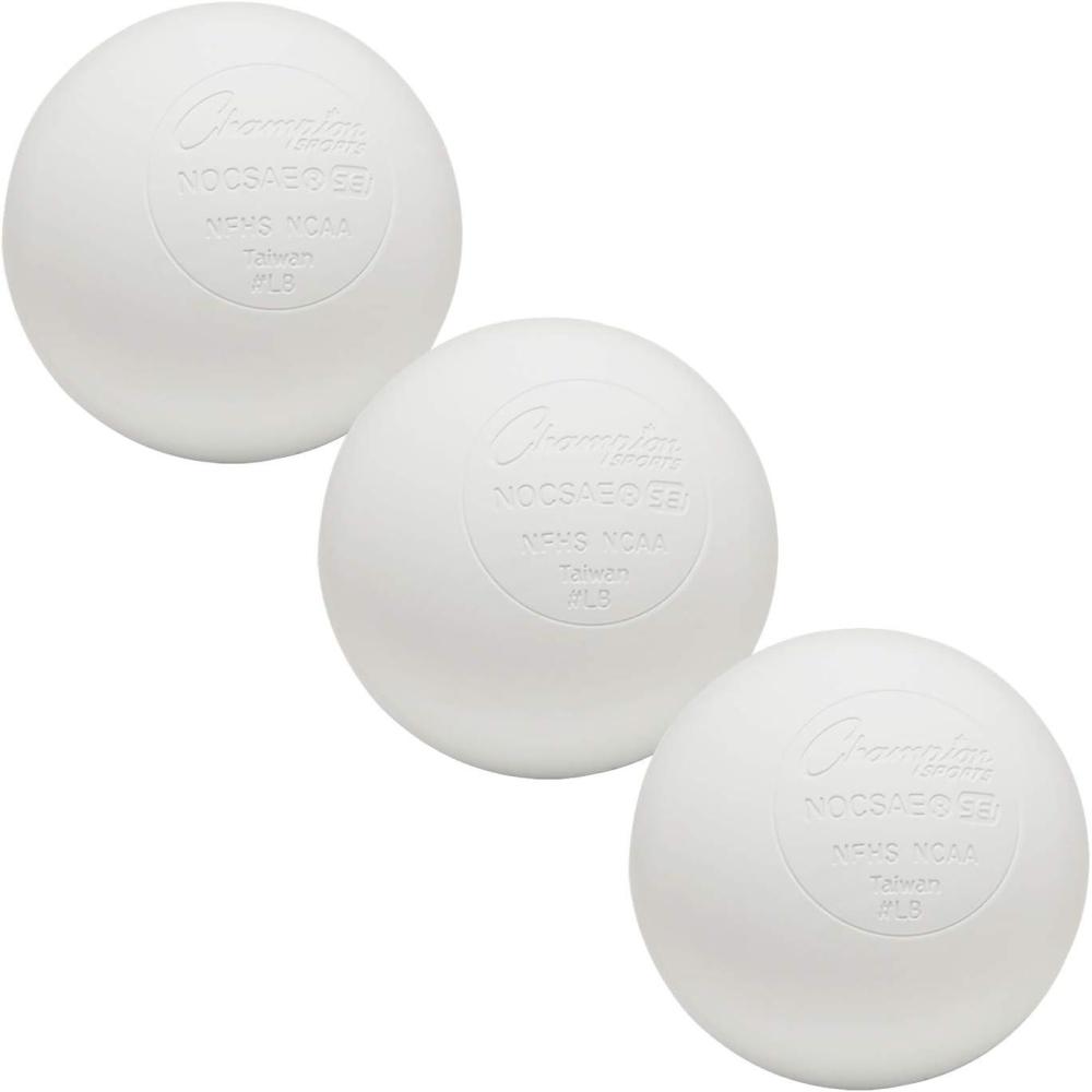 image:imageChampion Sports Lacrosse Balls Official Size amp Weight NCAA amp NFHS Approved SEI Certified Pro College amp Youth Game amp Practice Use MultiColor Packs of 3 6 amp 12White