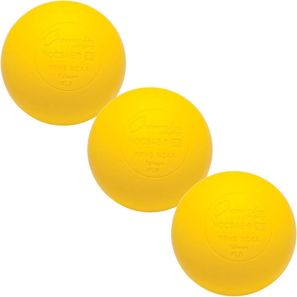 image:imageChampion Sports Lacrosse Balls  Official Size amp Weight NCAA amp NFHS Approved SEI Certified  Pro College amp Youth Game amp Practice Use  MultiColor Packs of 3 6 amp 12Yellow