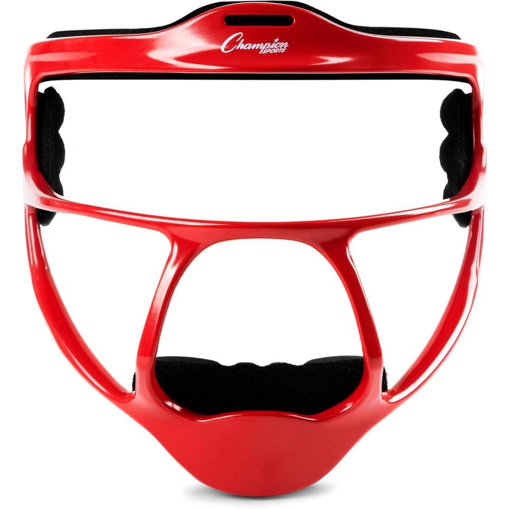 image:imageChampion Sports Magnesium Softball Face Mask Lightweight Masks for Youth Durable Head Guards Premium Sports Accessories for Indoors and OutdoorsRed