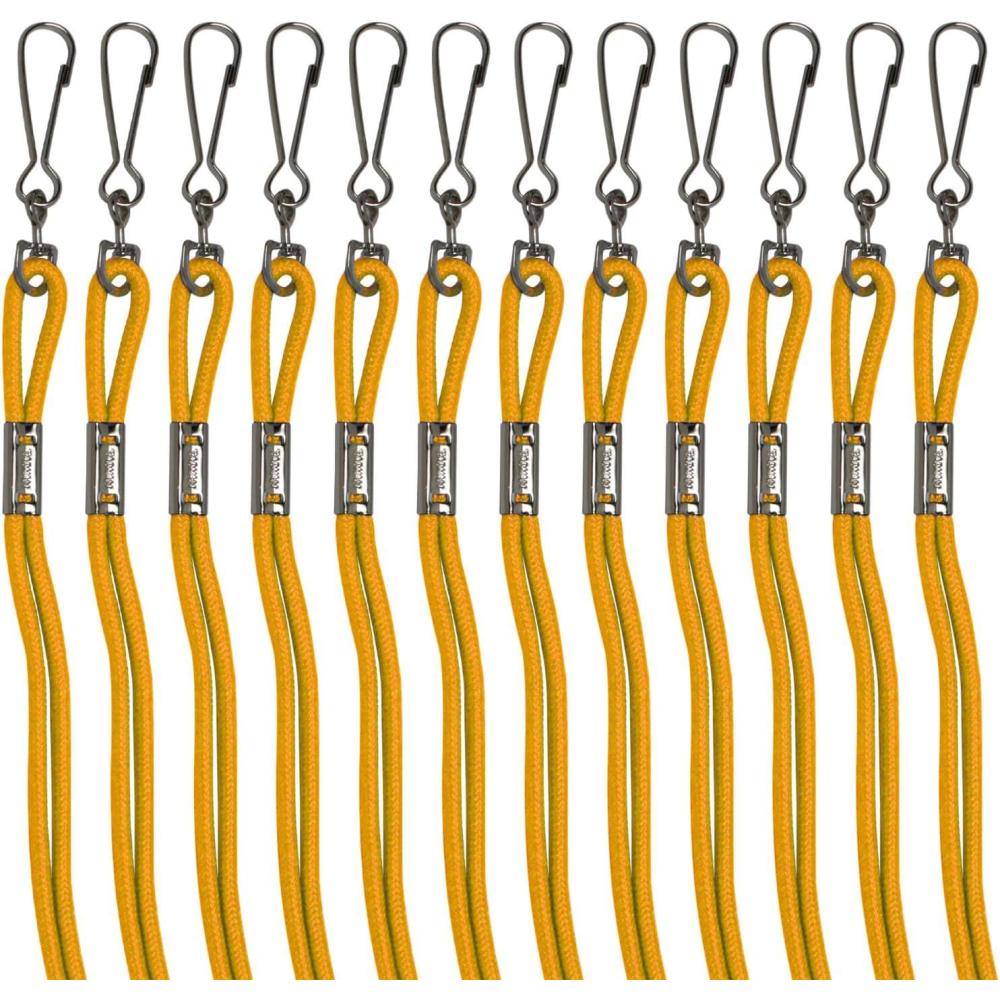 image:imageChampion Sports Nylon Lanyards with JHook Clip Gold 12 Pack Poly Bag