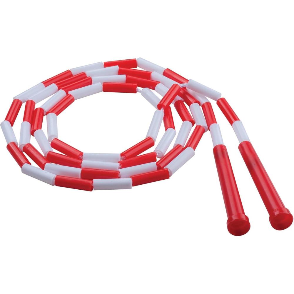 image:imageChampion Sports Plastic Segmented Jump Ropes 7 to 16 ft Lengths Fun Durable Ropes for All Ages Available in Multiple Color Options Great for Cardiovascular Fitness amp RhythmRedWhite 7 Feet