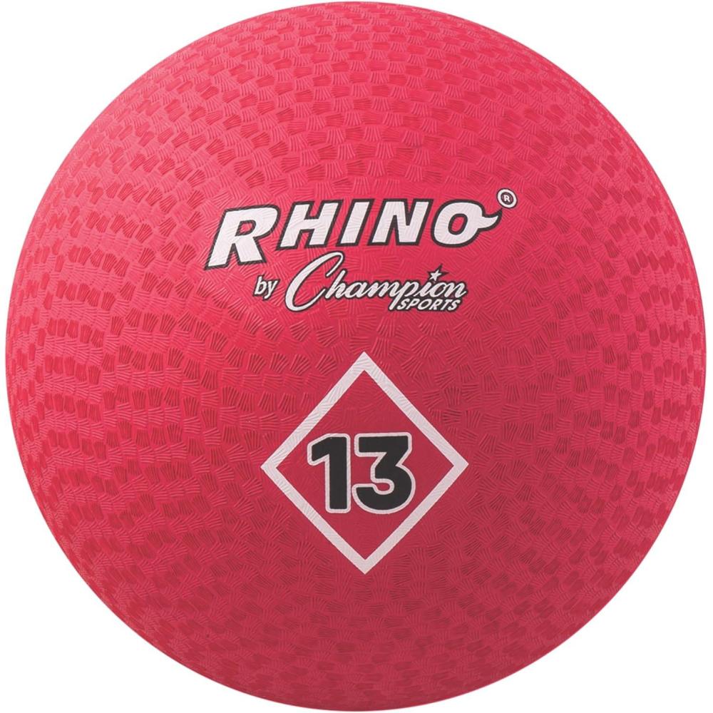 image:imageChampion Sports Playground Ball HighBounce 2Ply Construction Durable Red Ball for Throwing Catching amp Kicking Multiple Sizes 5 6 7 10 13 1613 Diameter