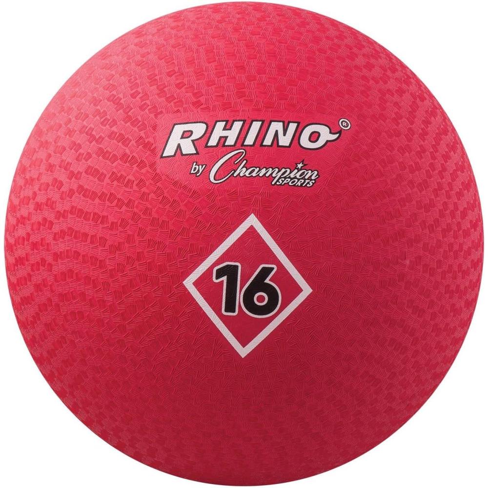 image:imageChampion Sports Playground Ball HighBounce 2Ply Construction Durable Red Ball for Throwing Catching amp Kicking Multiple Sizes 5 6 7 10 13 1616 Diameter