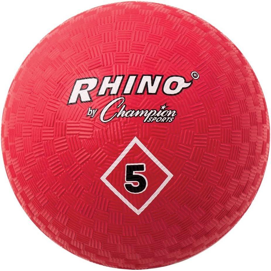 image:imageChampion Sports Playground Ball  HighBounce 2Ply Construction Durable Red Ball for Throwing Catching amp Kicking  Multiple Sizes 5 6 7 10 13 165 Diameter