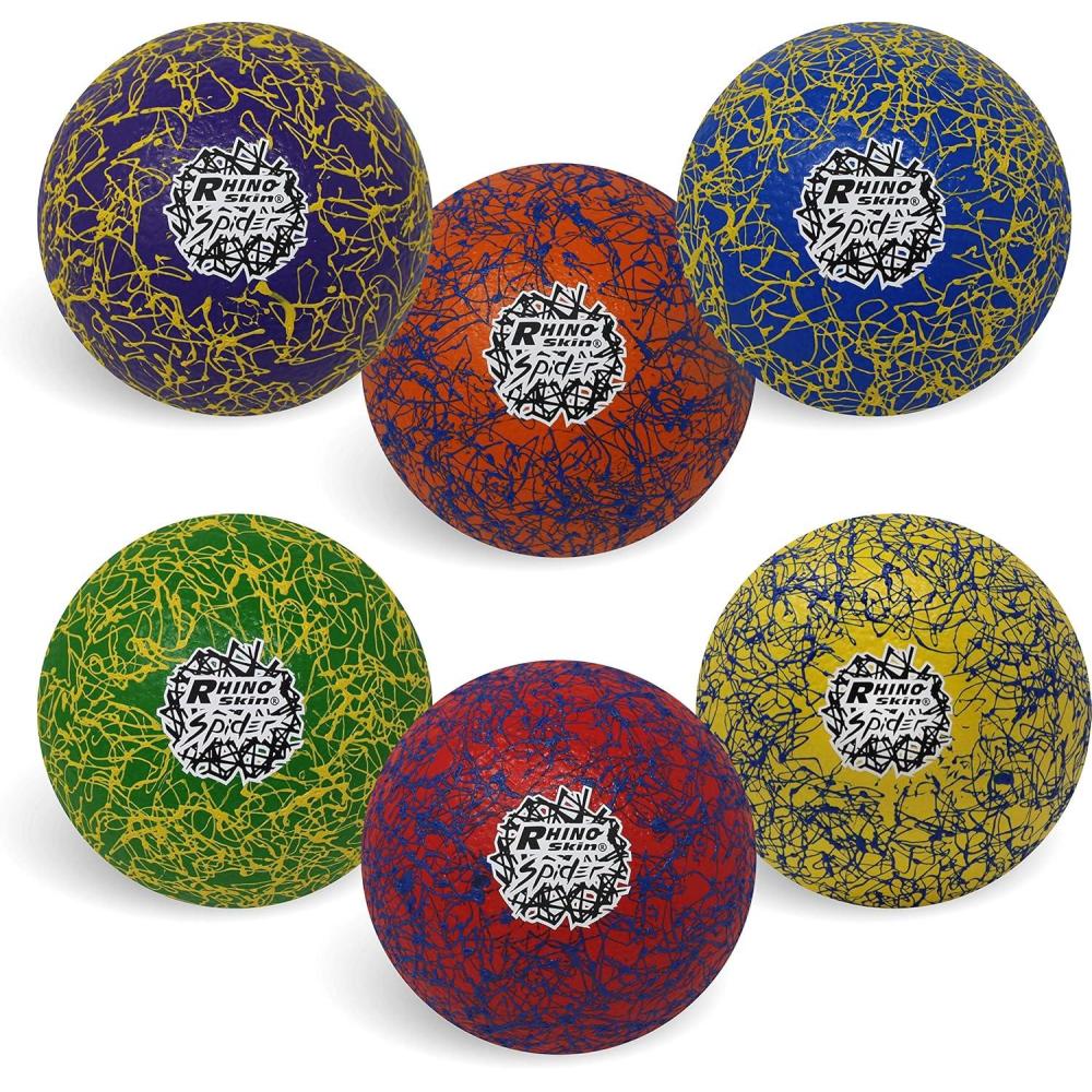 image:imageChampion Sports Premium Rhino Skin Extreme Color Dodgeballs Glow in the Dark ColorChanging and Spider Grip Low Bounce Dodgeballs