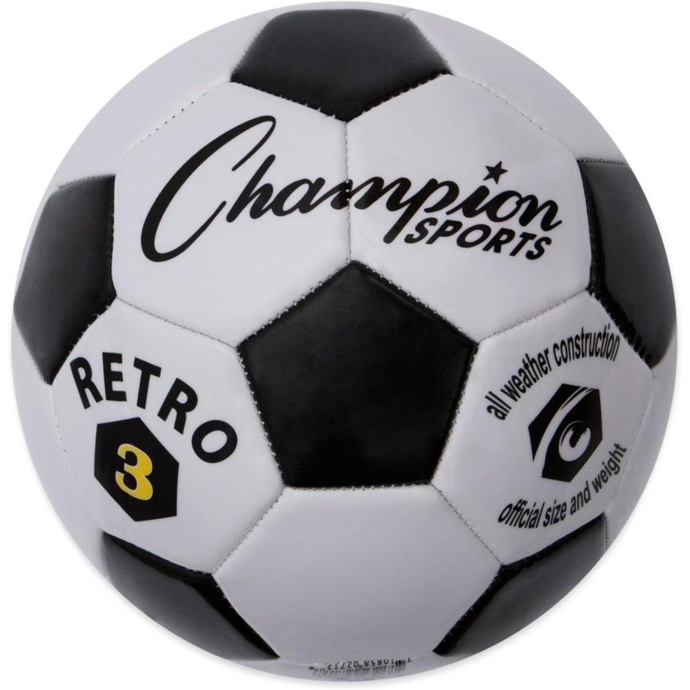 image:imageChampion Sports Retro Soccer BallBlackWhite