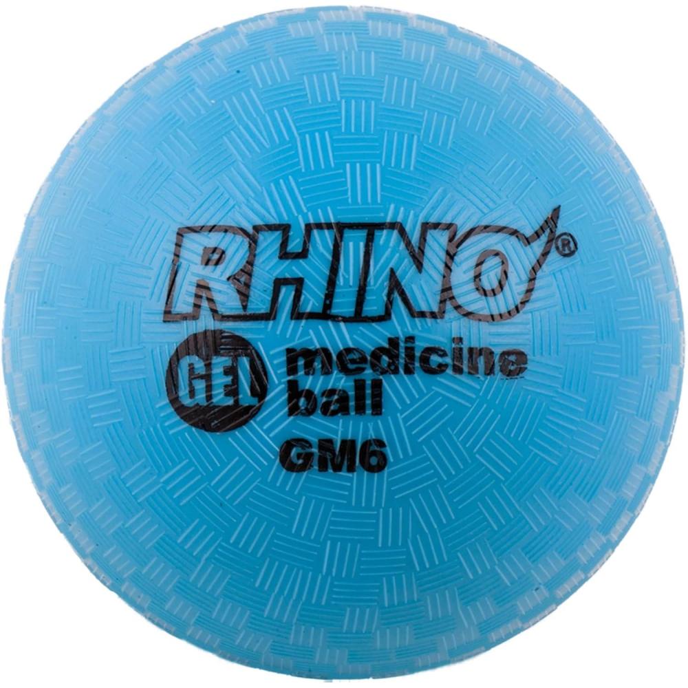 image:imageChampion Sports Rhino Gel Filled Medicine Ball Durable Soft Grip Weighted Ball for Strength Cardio amp Rebounder Training Multiple Weights for Home Gym amp Fitness4 Lb Medicine Ball Blue
